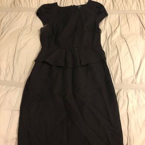 Black peplum dress